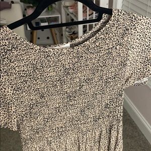 Cheetah Print Smocked Shirt